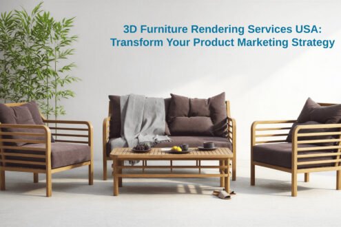 Photorealistic 3D furniture rendering of a grey velvet tufted sofa with intricate stitching for a USA eCommerce brand.