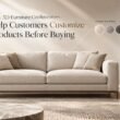 3D furniture configurator featured image showing a sofa with fabric options being customized on screen